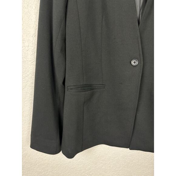 Banana Republic Womens Blazer Jacket Sz 10 Black Office Career Layering Staple - Picture 3 of 7